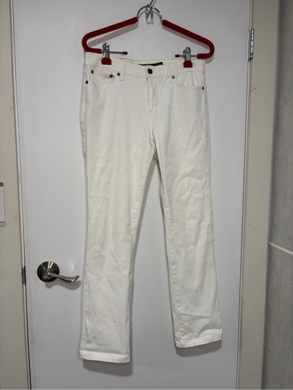 Ralph Lauren Off-White Straight-Leg Jeans